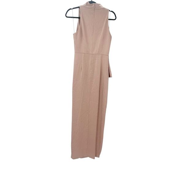Aidan Mattox Satin Cowl Neck Sleeveless Side Ruffle Gown Maxi Dress Size 8 NWOT - Picture 14 of 14